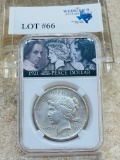 1921 PEACE SILVER DOLLAR HIGH RELIEF