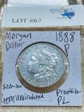 1888-P MORGAN SILVER DOLLAR PROOF LIKE GEM UNC