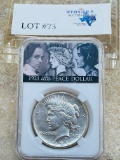 1921 PEACE SILVER DOLLAR HIGH RELIEF UNC