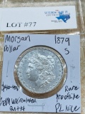 1879-S MORGAN SILVER DOLLAR PROOF LIKE RARE GEM BU++