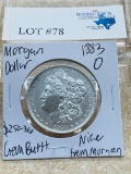 1883-O MORGAN SILVER DOLLAR GEM BU++