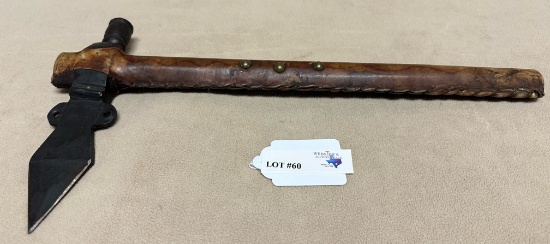 TOMAHAWK/PIPE WRAPPED IN HIDE