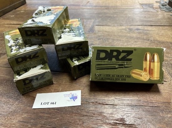 (6) BOXES OF DRZ 9MM LUGER