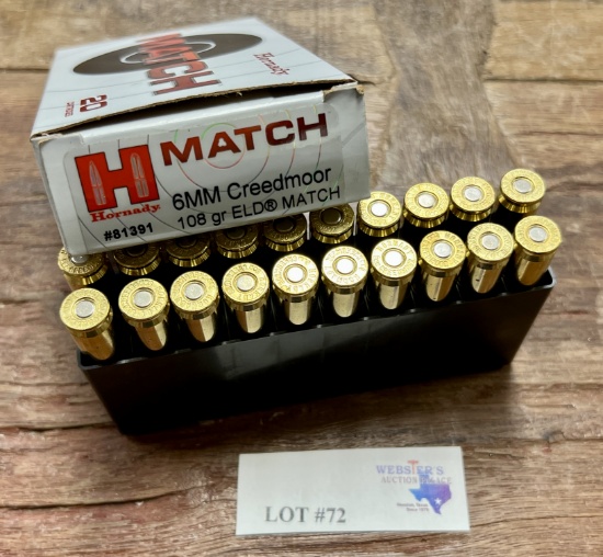 HORNADY 6MM CREEDMOOR