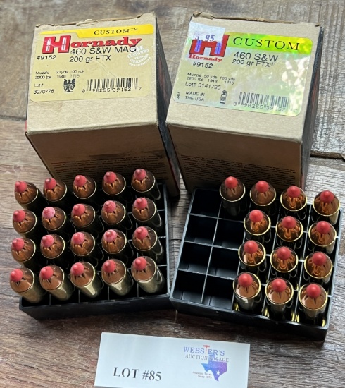 LOT OF HORNADY 460 S&W/MAG
