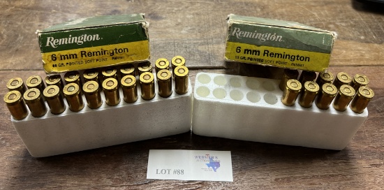 LOT OF REMINGTON 6MM REMINGTON AMMO