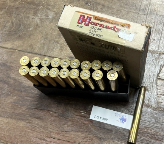 BOX OF HORNADY 450 NE AMMO