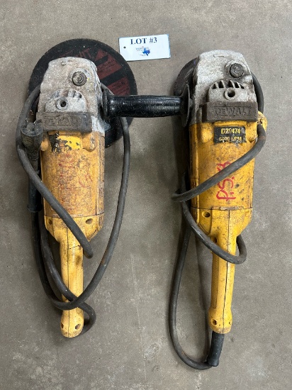 (2) DEWALT ANGLE GRINDERS
