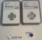 (2) NGC GRADED 1964 DIMES