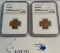 (2) NGC GRADED 1¢