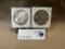 2PC 1921 MORGAN SILVER DOLLARS