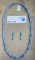 SEA FOAM QUARTZ NECKLACE AND EARRING SET WITH STERLING SILVER
