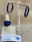 3PC BLUE CRYSTAL EARRING AND RING SET