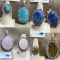 (4) GERMAN SILVER RING & PENDANT SETS