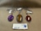 3PC GERMAN SILVER PENDANTS