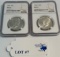 (2) NGC GRADED KENNEDY 50¢
