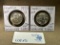 2PC 1948-D AND 1950-D FRANKLIN SILVER HALF DOLLARS