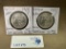 2PC 1900-P MORGAN SILVER DOLLARS