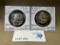 2PC 1959 AND 1963 FRANKLIN SILVER HALF DOLLARS