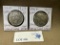 2PC 1927-D AND 1927-D PEACE SILVER DOLLAR - KEY DATE