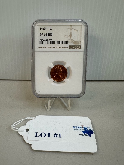 1964 1¢ NGC GRADED PF 66 RD