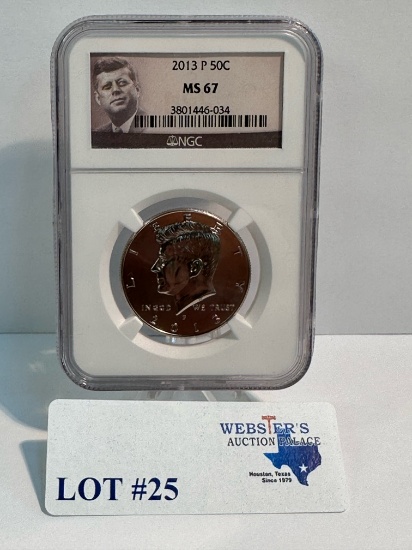 2013 NGC GRADED KENNEDY HALF DOLLAR
