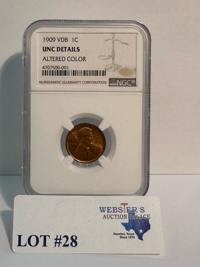 1909 NGC GRADED 1¢