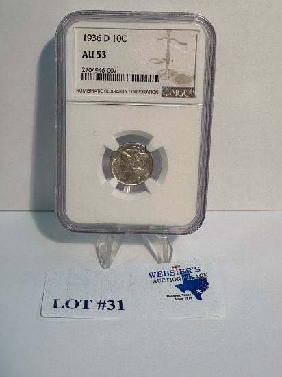 1936 NGC GRADED MERCURY DIME