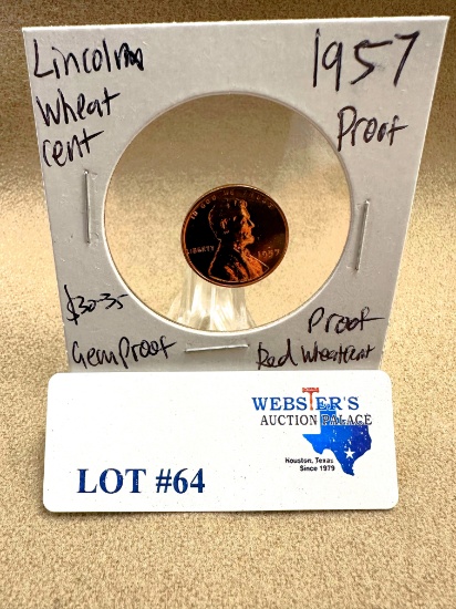 1957 LINCOLN WHEAT CENT PROOF