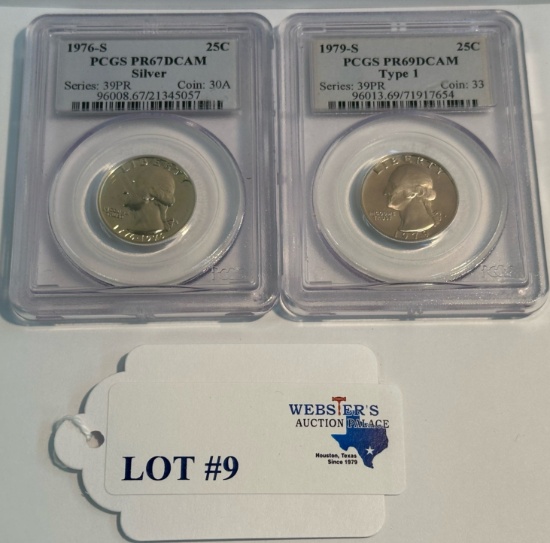 (2) PCGS GRADED QUARTERS