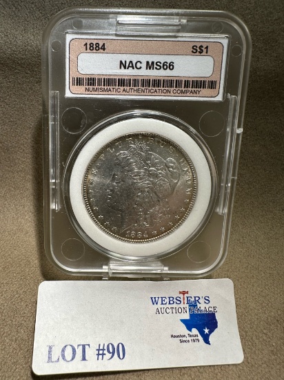 1884 NAC MS-66 MORGAN SILVER DOLLAR