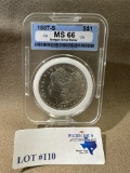 1887-S CSI MS-66 MORGAN SILVER DOLLAR