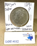1891 MORGAN SILVER DOLLAR