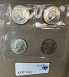 4PC KENNEDY HALF DOLLARS - 1966, 1969, 2000
