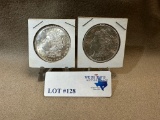 2PC 1921 MORGAN SILVER DOLLARS