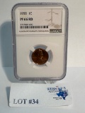 1958 NGC GRADED 1¢