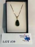 14K YELLOW GOLD CHAIN & OPAL PENDANT W/ APPRAISAL