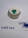 3.36 CT TRILLION CUT EMERALD W/ APPRAISAL