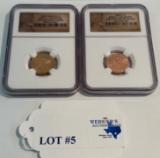 (2) 2009 BRONZE 1¢ NGC GRADED