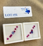 2 SETS OF NATURAL RUBY AND TANZANITE STONES