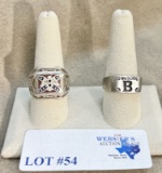 2PC STERLING SILVER RINGS