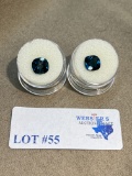 2PC 4.50CT CUSHION CUT BLUE TOPAZ STONES