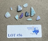LOT OF 11.0CTW LIGHTNING RIDGE BLACK CRYSTAL OPAL STONES