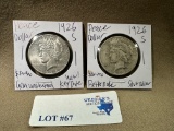 2PC 1926-S PEACE SILVER DOLLAR