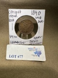 1840 CORONET HEAD CENT SMALL DATE - EF
