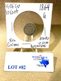 1864 MEXICO 10 CENT PIECE CIVIL WAR ERA