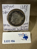 1888-P MORGAN SILVER DOLLAR - RAINBOW TONE GEM