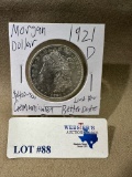 1921-D MORGAN SILVER DOLLAR - BETTER YEAR