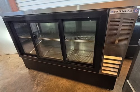BEVERAGE-AIR BACK BAR W/ SLIDING GLASS DOORS