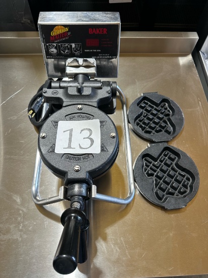 GOLDEN MALTED COMMERCIAL WAFFLE IRON